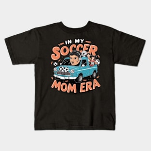 In My Soccer Mom Era Retro Soccer Mama Shirt Mothers Day Tee Kids T-Shirt